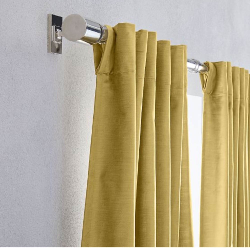 West Elm Luster Velvet Curtains - Wasabi, 48”x108”